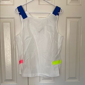 MaxMara White and Yellow Boxy Tank Top USA SIZE XL